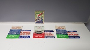 4 X FOOTBALL ASSOCIATION CHALLENGE CUP FINAL TIE PROGRAMMES TO INCLUDE - MANCHESTER UNITED VS BLACKPOOL 1948, ASTON VILLA 1957, BOLTON WANDERERS 1958, LEICESTER CITY 1963 IN NEAR MINT CONDITION *NOTE SLIGHT DAMAGE TO STAPLE ON 1948 PROGRAMME + SONGSHEETS