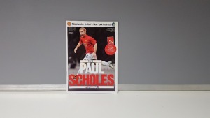 1 X ORIGINAL (PAUL SCHOLES) TESTIMONIAL PROGRAMME - MANCHESTER UNITED VS NEW YORK COSMOS - 5TH AUGUST 2011 IN NEAR MINT CONDITION