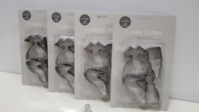 216 X BRAND NEW COOKIE CUTTER SET - DRESS, SHOE, PERFUME BOTTLE AND LIPSTICK