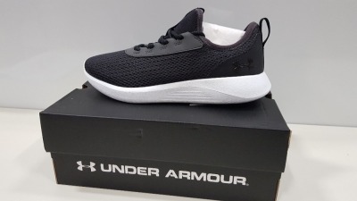 5 X BRAND NEW UNDER ARMOUR W SKYLAR 2 TRAINERS IN BLACK/GREY AND WHITE - SIZE 5.5UK - RRP£40pp