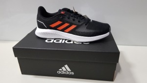 4 X BRAND NEW UNDER ARMOUR TRAINERS RUNFALCON 2.0K IN BLACK AND ORANGE SIZES 5.5UK