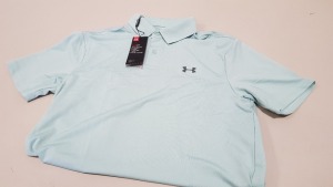 10 X BRAND NEW UNDER ARMOUR ENAMEL BLUE (GOLF) PERFORM POLOS SIZE SMALL -RRP £34.99pp