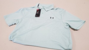 10 X BRAND NEW UNDER ARMOUR ENAMEL BLUE (GOLF) PERFORM POLOS SIZE SMALL -RRP £34.99pp