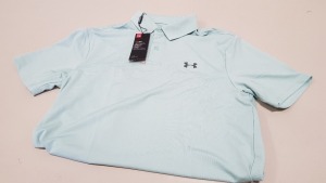 10 X BRAND NEW UNDER ARMOUR ENAMEL BLUE (GOLF) PERFORM POLOS SIZE SMALL -RRP £34.99pp