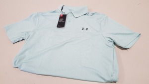 10 X BRAND NEW UNDER ARMOUR ENAMEL BLUE (GOLF) PERFORM POLOS SIZE LARGE -RRP £34.99pp