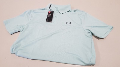 10 X BRAND NEW UNDER ARMOUR ENAMEL BLUE (GOLF) PERFORM POLOS SIZE EXTRA LARGE -RRP £34.99pp