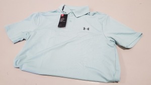 10 X BRAND NEW UNDER ARMOUR ENAMEL BLUE (GOLF) PERFORM POLOS SIZE EXTRA LARGE -RRP £34.99pp