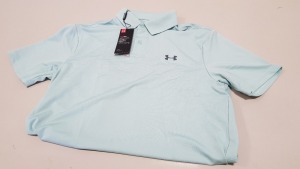 10 X BRAND NEW UNDER ARMOUR ENAMEL BLUE (GOLF) PERFORM POLOS SIZE EXTRA LARGE -RRP £34.99pp