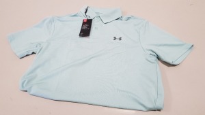 10 X BRAND NEW UNDER ARMOUR ENAMEL BLUE (GOLF) PERFORM POLOS SIZE EXTRA LARGE -RRP £34.99pp