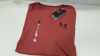 10 X BRAND NEW UNDER ARMOUR HEATGEAR TOPS IN RED - SIZE XXL