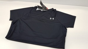 10 X BRAND NEW UNDER ARMOUR WOMENS FITTED HEATGEAT REFLECTIVE BLACK TOPS SIZE SMALL