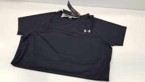 10 X BRAND NEW UNDER ARMOUR WOMENS FITTED HEATGEAT REFLECTIVE BLACK TOPS SIZE SMALL