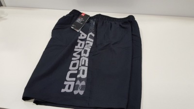 10 X BRAND NEW UNDER ARMOUR BLACK HEATGEAR WOVEN GRAPH SHORTS SIZE SMALL - RRP £19.99