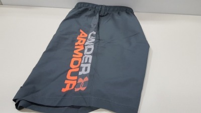 10 X BRAND NEW UNDER ARMOUR GREY HEATGEAR WOVEN GRAPH SHORTS SIZE EXTRA LARGE - RRP £19.99