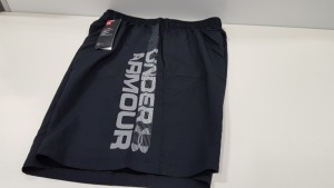 10 X BRAND NEW UNDER ARMOUR BLACK HEATGEAR WOVEN GRAPH SHORTS SIZE SMALL - RRP £19.99