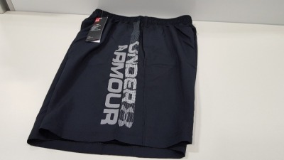 10 X BRAND NEW UNDER ARMOUR BLACK HEATGEAR WOVEN GRAPH SHORTS SIZE SMALL - RRP £19.99