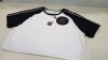 17 X BRAND NEW SIKSILK BLACK AND WHITE RAGLAN STRAIGHT HEM TAPE GYMTEE - SIZE XS