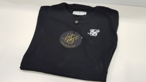 20 X BRAND NEW SIKSILK JET BLACK CORE BLACK GYMTEE IN SIZE LARGE