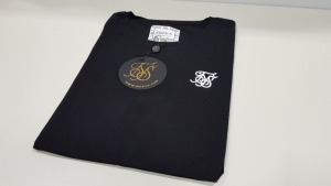 20 X BRAND NEW SIKSILK JET BLACK CORE BLACK GYMTEE IN SIZE EXTRA SMALL