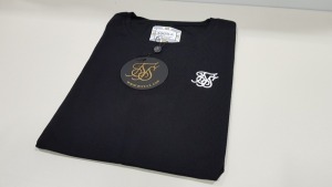 20 X BRAND NEW SIKSILK JET BLACK CORE BLACK GYMTEE IN SIZE MEDIUM