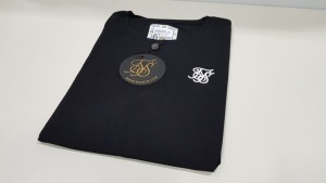 20 X BRAND NEW SIKSILK JET BLACK CORE BLACK GYMTEE IN SIZE MEDIUM