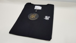 23 X BRAND NEW SIKSILK JET BLACK CORE BLACK GYMTEE IN SIZE LARGE