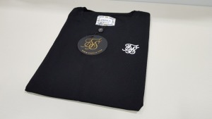 23 X BRAND NEW SIKSILK JET BLACK CORE BLACK GYMTEE IN SIZE LARGE