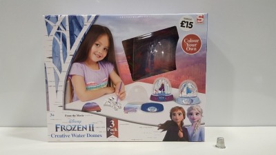 36 X BRAND NEW BOXED DISNEY FROZEN II 3 PACK CREATIVE WATER DOMES. RRP £15.00 (TOTAL £540.00)