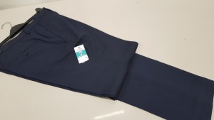 15 X BRAND NEW BURTONS MENSWEAR SLIM WITH STRECH NAVY PANTS IN SIZES 32R - 36R