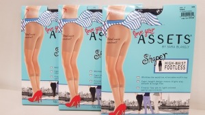 36 X BRAND NEW BOXED LOVE YOUR ASSETS BY SPANX HIGH-WAIST FOOTLESS SHAPER (SIZE 2) IN BLACK RRP $16.00 ( TOTAL $576.00)