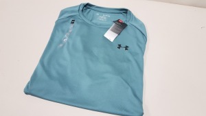 10 X BRAND NEW UNDER ARMOUR HEAT GEAR TECH T-SHIRT IN TEAL SIZE XXL