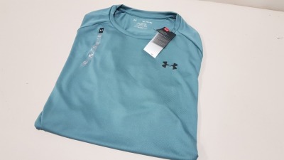 10 X BRAND NEW UNDER ARMOUR HEAT GEAR TECH T-SHIRT IN TEAL SIZE XXL