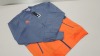 10 X BRAND NEW ADIDAS ONIX ORANGE AND GREY TRACKSUIT TOP SIZE MIEDIUM