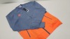 10 X BRAND NEW ADIDAS ONIX ORANGE AND GREY TRACKSUIT TOP SIZE LARGE