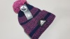 12 X BRAND NEW ADIDAS CHUNKY BEANIE HAT IN PINK PURPLE AND BLUE