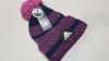 11 X BRAND NEW ADIDAS CHUNKY BEANIE HAT IN PINK PURPLE AND BLUE