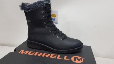 3 X BRAND NEW MERRELL BLACK TREMBLANT EZRA LACE WP ICE