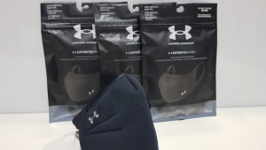 14 X BRAND NEW UNDER ARMOUR XL SPORTS MASKS ALL INDIVIDUALLY PACKAGED