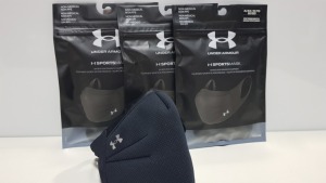 10 X BRAND NEW UNDER ARMOUR XL SPORTS MASKS ALL INDIVIDUALLY PACKAGED