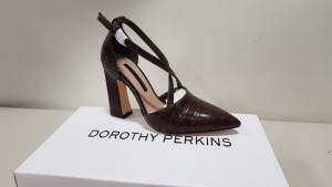 11 X BRAND NEW DOROTHY PERKINS CHOCOLATE ELMO HEELS UK SIZE 4 TOTAL RRP £330.00