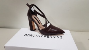 11 X BRAND NEW DOROTHY PERKINS CHOCOLATE ELMO HEELS UK SIZE 4 TOTAL RRP £330.00