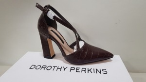 16 X BRAND NEW DOROTHY PERKINS CHOCOLATE ELMO HEELS UK SIZE 6 TOTAL RRP £480.00