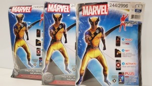 30 X BRAND NEW ADULT WOLVERINE MORPHSUITS LARGE