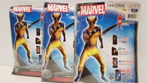 25 X BRAND NEW ADULT WOLVERINE MORPHSUITS LARGE (PICK LOOSE OUT OF ONE BOX)