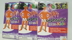 25 X BRAND NEW KIDS ORANGE MORPHSUITS (PICK LOOSE FROM ONE BOX)