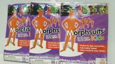 25 X BRAND NEW KIDS ORANGE MORPHSUITS (PICK LOOSE FROM ONE BOX)