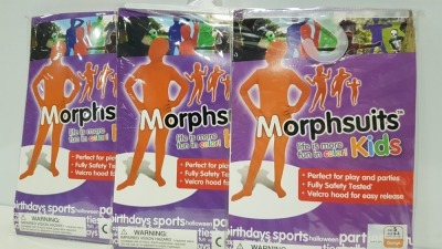 25 X BRAND NEW KIDS ORANGE MORPHSUITS (PICK LOOSE FROM ONE BOX)