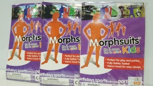 21 X BRAND NEW KIDS ORANGE MORPHSUITS (PICK LOOSE FROM ONE BOX)