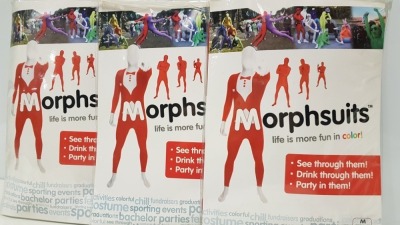 35 X BRAND NEW ADULT RED TUXEDO MORPHSUIT MEDIUM (PICK LOOSE)