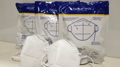 200 X BRAND NEW DR. MFYAN KN95 THREE DIMENSIONAL PROTECTIVE RESPIRATOR 3 YEAR SHELF LIFE (UNOPENED) PRODUCT DATE APRIL 2020 **20 X PACK OF 10**